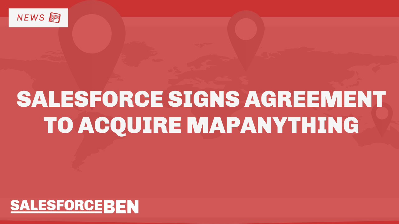 Salesforce MapAnything beplay - SFB Title Salesforce Signs Agreement To Acquire MapAnything